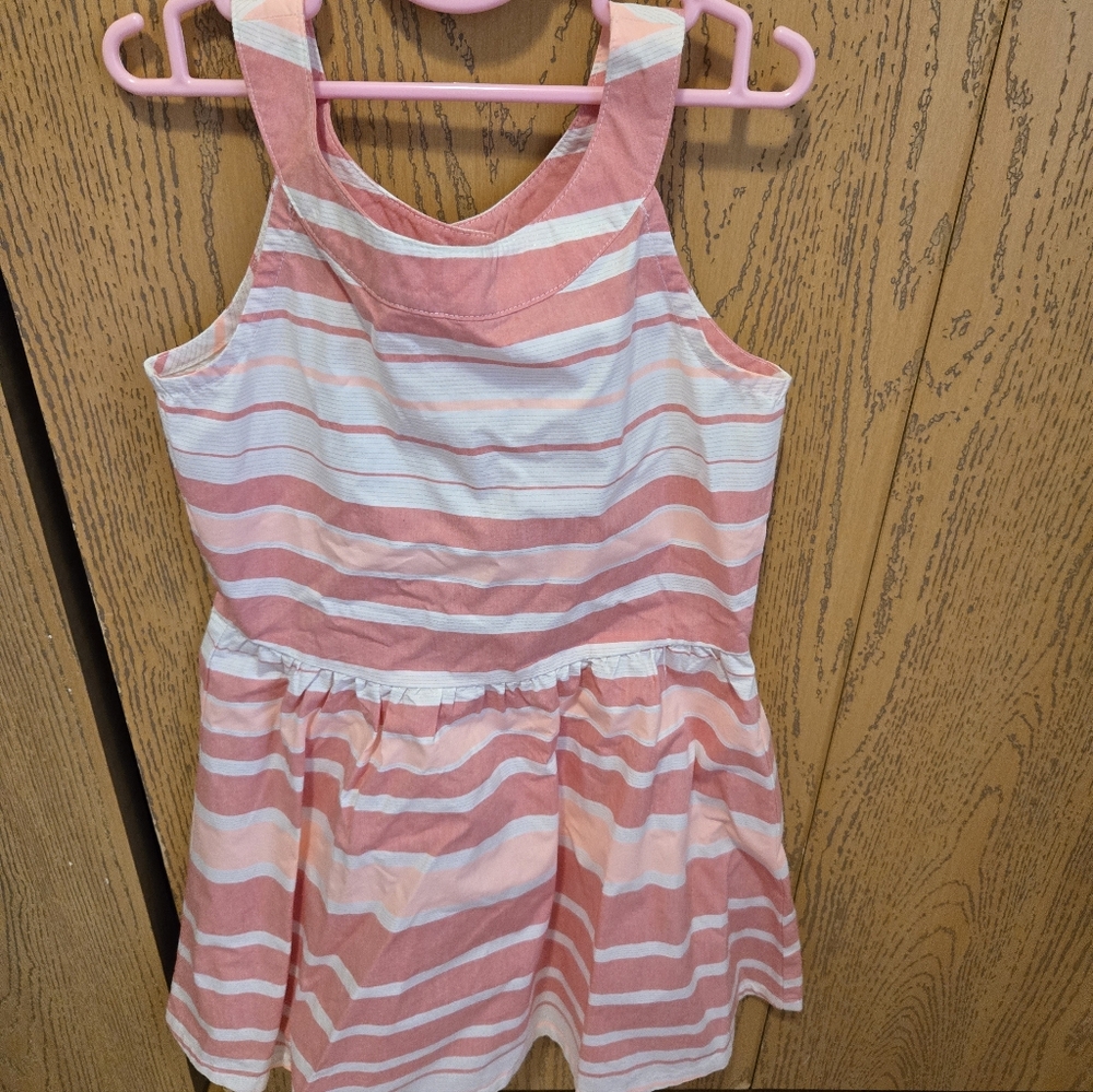 Crazy 8 Coral and White Striped Dress
